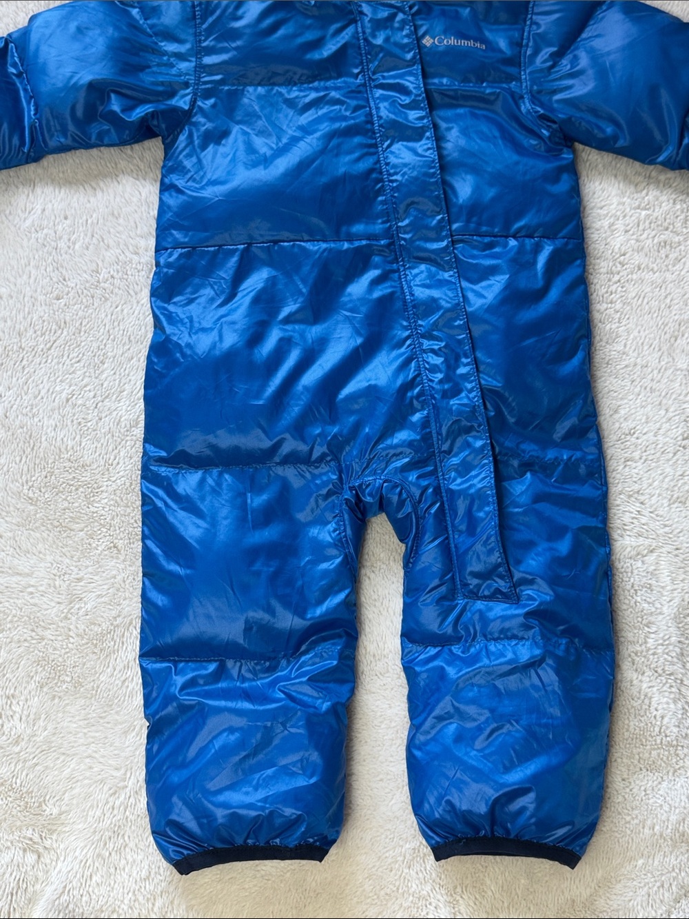 Columbia Snuggly Bunny Bunting Blue Puffer Snowsuit 12-18 Months - Picture 3 of 10